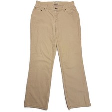 LL Bean Women's 8 Pants Corduroy Regular Curvy Fit Beige Y2K