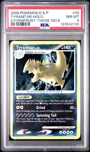 Tyranitar 2008 Stormfront #30/100 Pokemon PSA 8