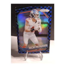 2025 Panini Prizm Micah McFadden #95 Black & Blue Checker Prizm New York Giants