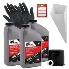 Factory Racing Parts 10W40 3 qt Oil Change Kit For Kawasaki KAF820 Mule Pro 55.99 per gallon