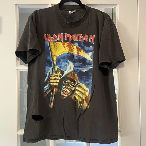 90s Iron Maiden Year of the Beast T Shirt L Con 1990s vintage concert t-shirt, vintage, single stitch, B+ condition