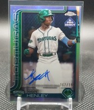 2025 Topps Pro Debut Kyle Henley AUTO Chrome Refractor /199 Tortugas Reds