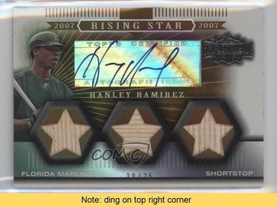2007 Topps Triple Threads Rising Star Sepia 30/75 Hanley Ramirez Auto READ 1v1