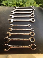 Craftsman Metric Sae Midget Ignition Combination Wrench Set 10pc Made In Usa