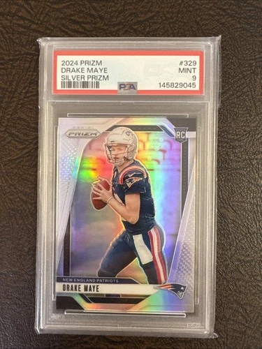 2024 Panini Prizm - Rookies Drake Maye #329 Silver Prizm (RC)