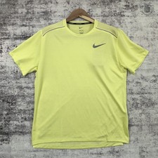 NWT - Nike Dri Fit Miler Running Shirt Reflective Yellow Men's Large AJ5765-331