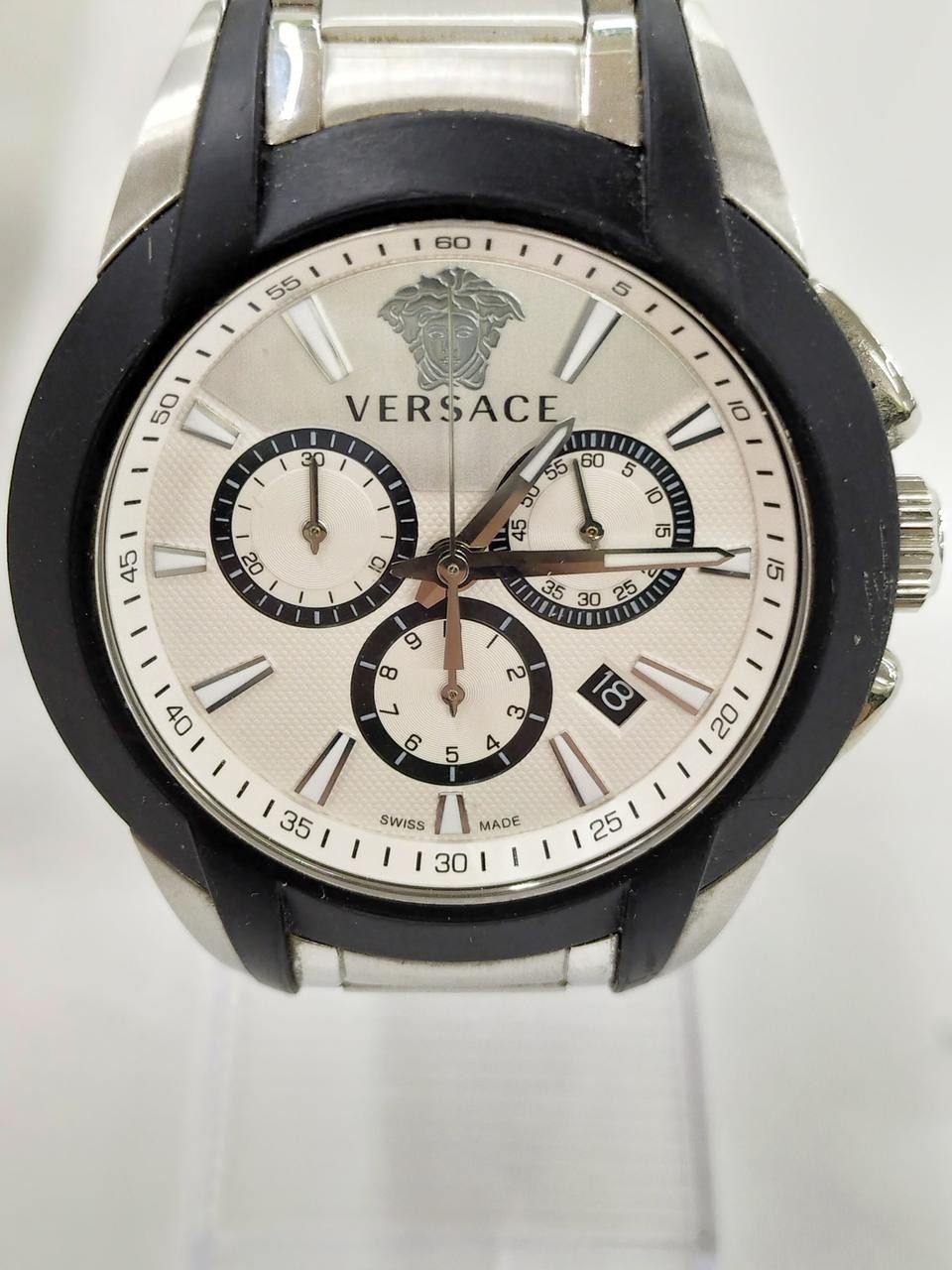 Versace VEM8 Character Chronograph Quartz Stainless Steel Men's Watch thumbnail 2