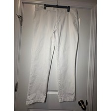 Tommy Hilfiger Mens White Slim Fit Chino Pants 38x32 Stretch Cotton Trousers