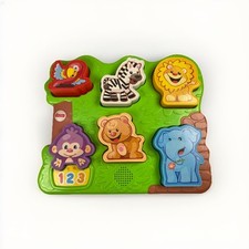 Fisher Price Laugh Learn Zoo Animal Puzzle Zebra Lion Elephant Bear Parrot '14