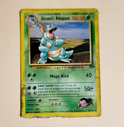 Pokemon TCG Giovanni's Nidoqueen 23/132 Gym Challenge Regular Rare Unlimited