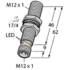 1pc TURCK BI4U-EM12EWD-VP6X-H1141 uprox, Barrel, DC, Con. M12