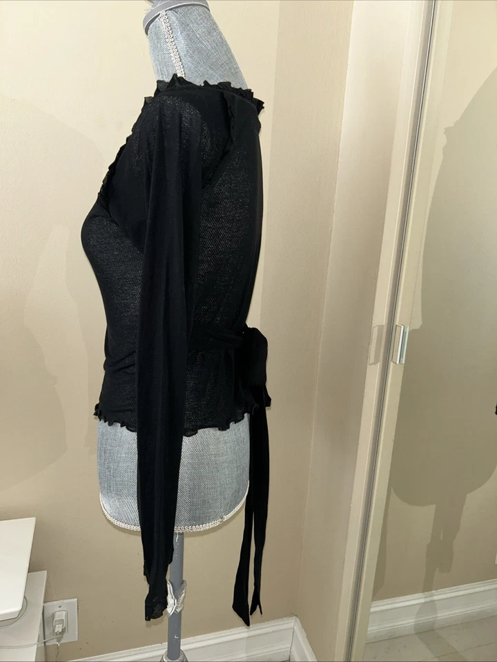 Blusa para mujer de SONYA RYKIEL con pajarita y rifa alrededor del cuello y Sl. Foto 4 de 4