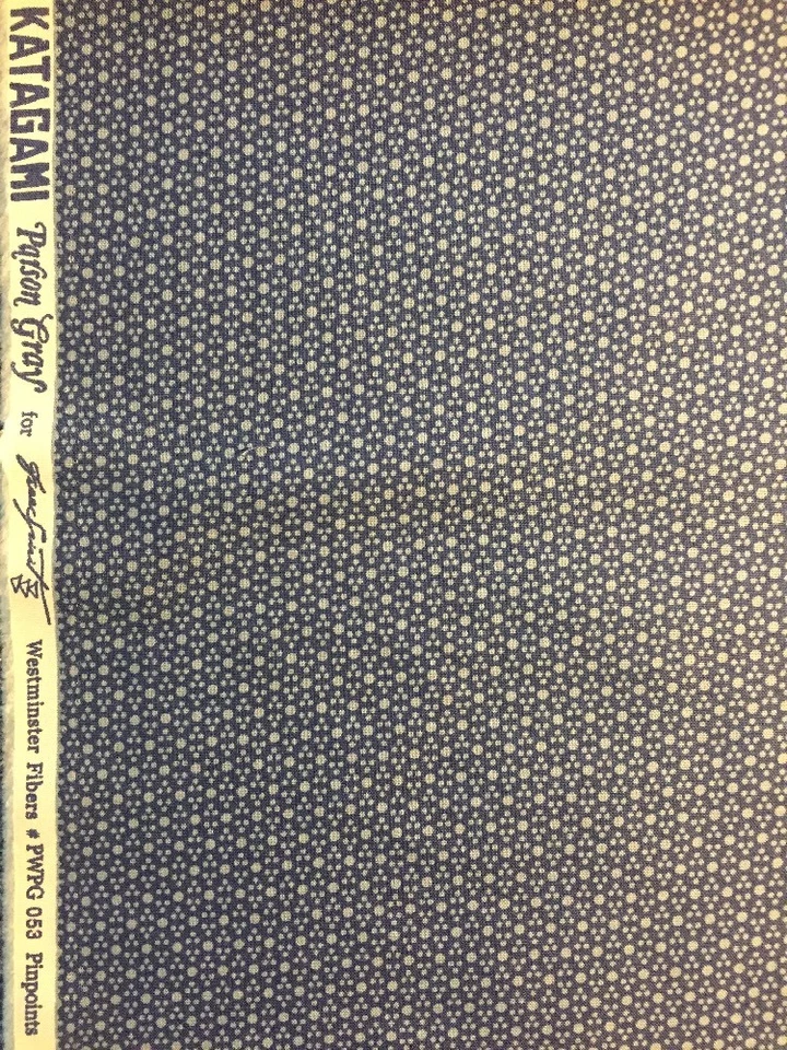 Patchworkstoff Baumwolle Free Spirit Katagami Parson Gray Pinpoints Blau Plumx - Bild 3 von 3