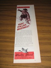 1946 Print Ad Walter Wood Shirts Man Fly Fishing Portland,OR