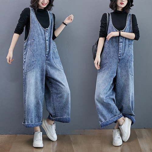 Denim Pants Jean Dungarees Bib Overalls 