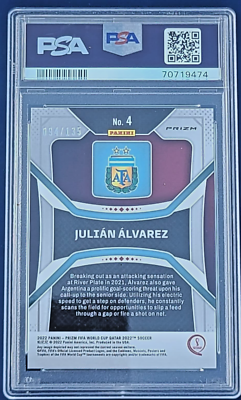 2022 Panini Prizm FIFA World Cup Qatar Julian Alvarez Choice Blue