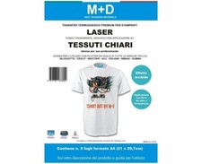 carta transfer per tessuti chiari e stampanti Laser, 5 fogli termovinile stampa