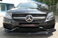 CUP Spoilerlippe Schwarz FüR Mercedes C Klasse S205 63 AMG Schwert Frontspoiler