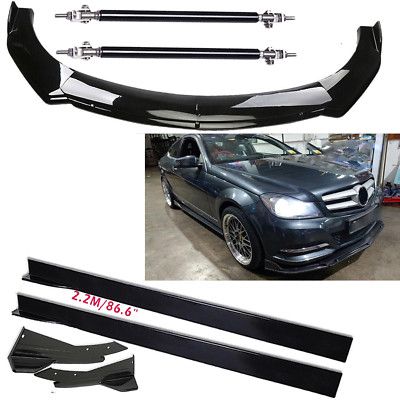 For Bens Front Bumper Lip Spoiler Diffuser Side Skirt Splitter Rear Extension