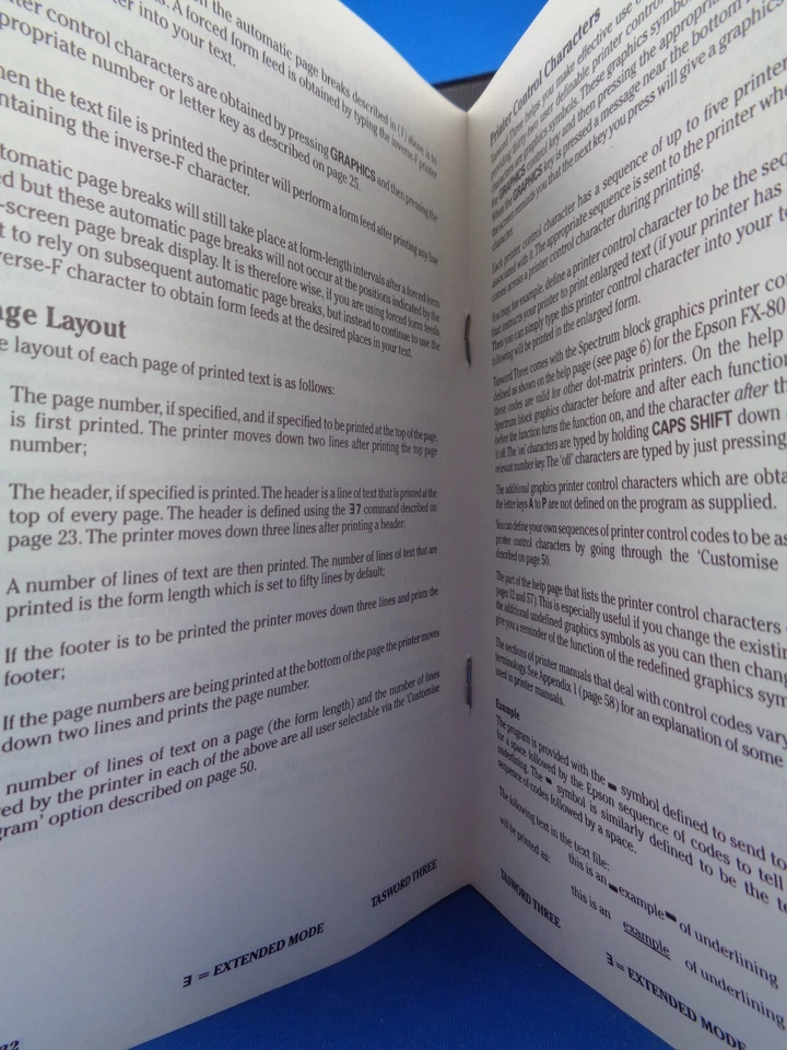 SINCLAIR SPECTRUM -- TASWORD THREE (TASMAN SOFTWARE - MICRODRIVE CARTRIDGE) - Bild 4 von 4