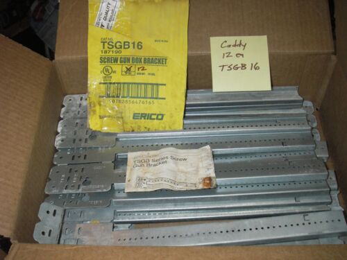 Lot of 12: ERICO CADDY TSGB16 Telescoping Screw Gun Box Bracket. 11-18" Span.