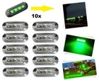 10x LED Green Side Marker light 24V for Lorry Bus Truck Volvo DAF Iveco Chrome