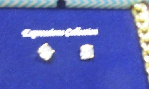 Bella Perlina Expressions Crystal White & Gold Necklace & Earring Set NEW - Image 4 of 4