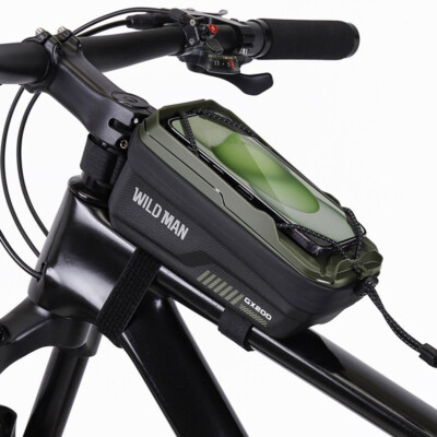 WILD MAN MTB Bike Bicycle Front Beam Top Tube Bag Hard Shell Handyhalterung EVA