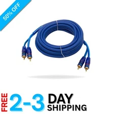 20 ft RCA Audio Cables - 2 Male to 2 Male Splitter for Superior Sound