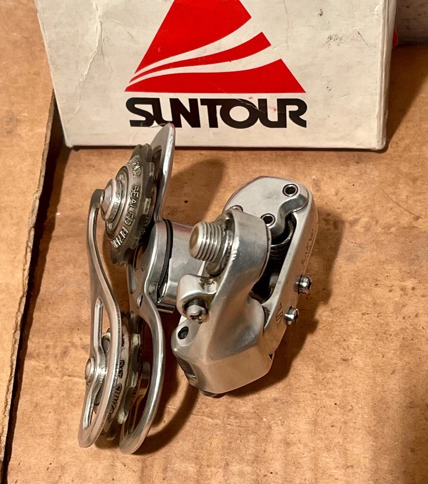 Suntour Superbe Pro Rear Derailleur Vintage Bike 7 Speed Friction 1980s Maeda - Image 4 of 4