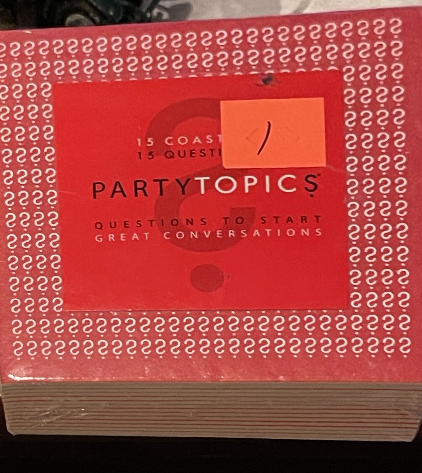 RARE Item Party Topics Game 15 Coasters 15 Questions From 2003 New Unopened