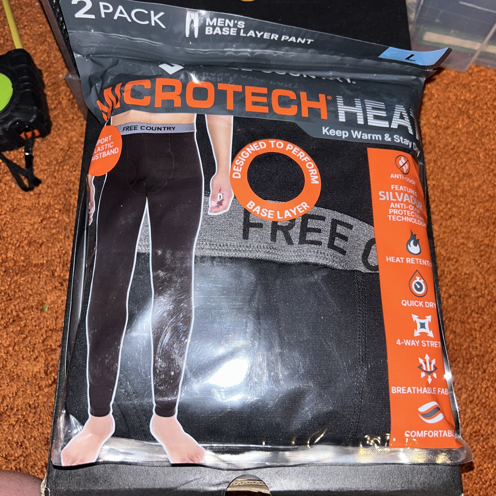 Free Country Men's Base Layer Microtech Heat AntiOdor Breathable Pants 2 Pack L eBay