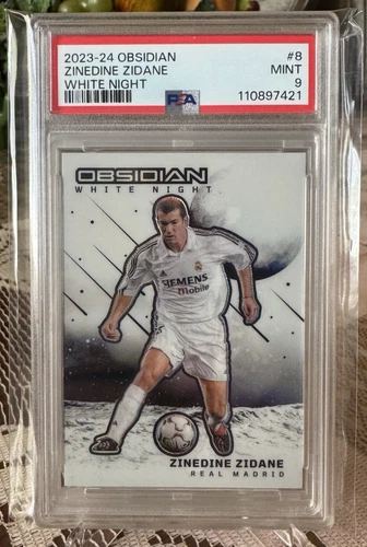 2023-24 Panini Obsidian - Zinedine Zidane White Night - PSA 9