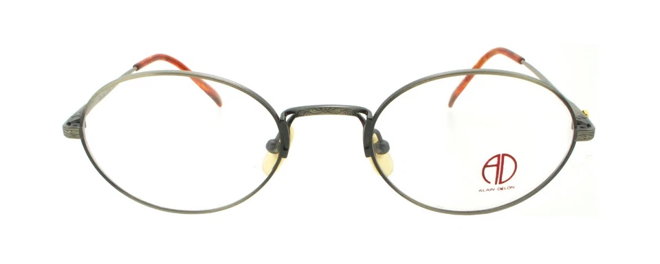 Novo Autêntico Alain Delon 3162 COL.NO.3-S 80s Vintage Gunmetal Óculos de Metal - Imagem 2 de 4