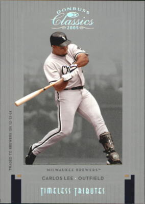 2005 Donruss Classics Timeless Tributes Silver #168 Carlos Lee /100 - NM-MT