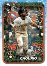2024 Topps Holiday Jackson Chourio #H119 Milwaukee Brewers