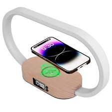 Bedside Lamp with USB Port, Bedroom Lamp with 10W Fast Wireless Charger, Nightst