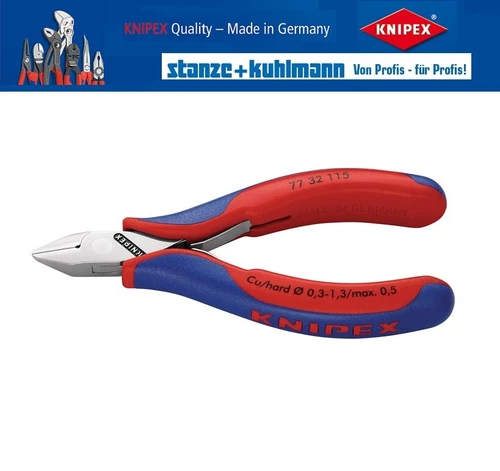 KNIPEX 77 42 115 Elektronikseitenschneider 115mm Form 4 mit Öffnungsfeder
