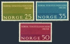 Norway 443-445,MNH.Michel 500-502. Norwegian Textile industry, 150th Ann. 1963.