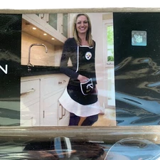 NFL Cincinnati Bengals Team Hostess Apron Unisex One Size Black Orange NEW