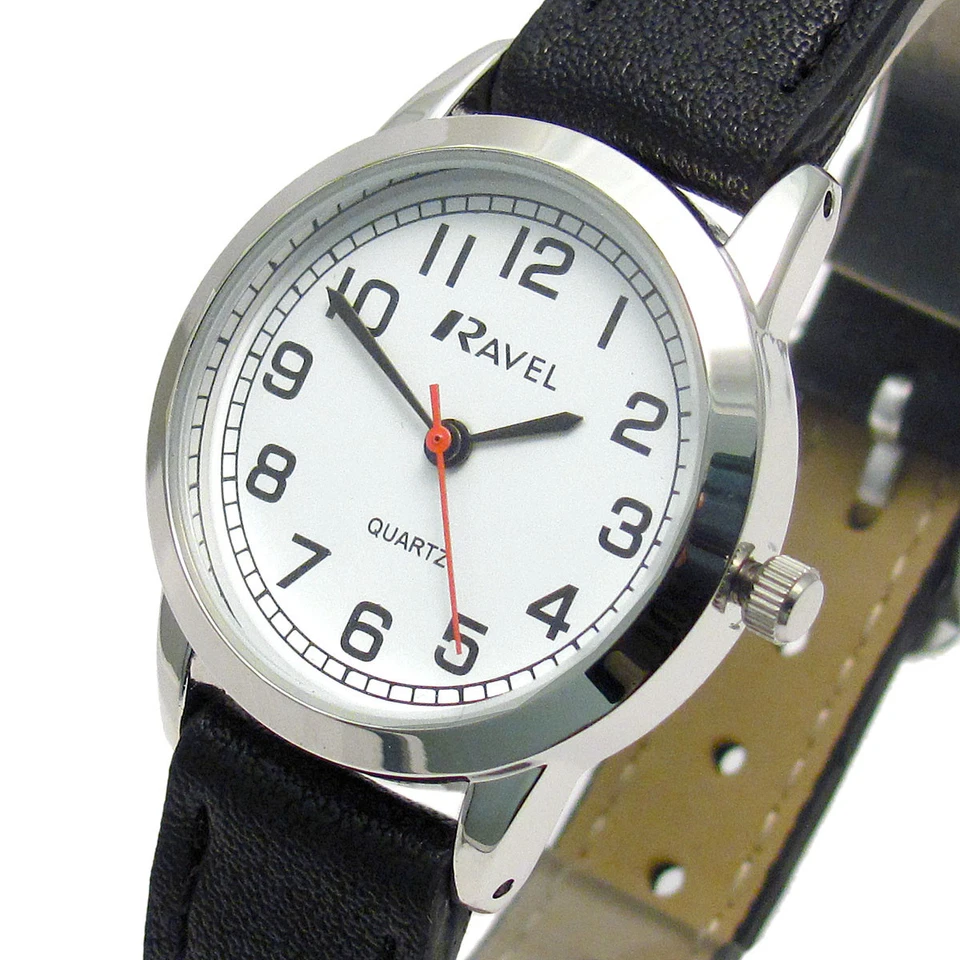 Ravel Ladies Easy Read Quartz Watch Black Strap White Face R0132.11.2 - Image 2 of 2