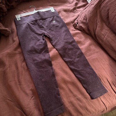 Gymshark Adapt Fleck Seamless Leggings XXL Women Ankle Wine Color W White Fleck