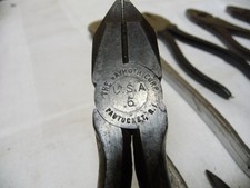 7842.    9 x  alte  Zange Handwerkzeug Zimmermann Zangen