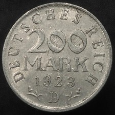 1923 D GERMANY  200 MARK, *FREE SHIPPING* 0.99 CENTS AUCTION, SEE PICS