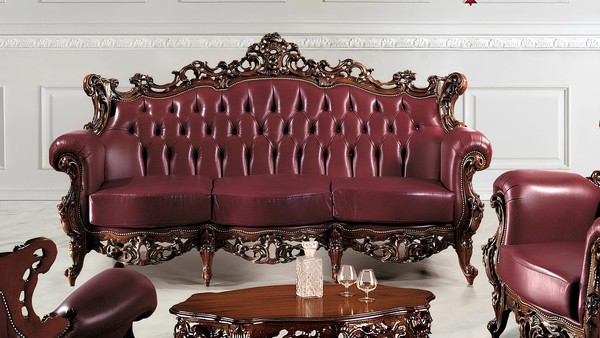 Chesterfield 3 Sitzer Couch Leder Sofa Couchen Luxus Design Italienische MöBel-image