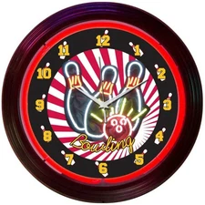 Neonetics 8BOWLX Bowling Neon Clock