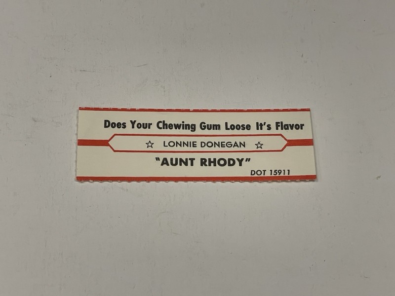 Jukebox Title Strip Lonnie Donegan Does Your Chewing Gum Lose It’s Flavor