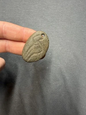 Native American Drilled Stone Engraved Pendant Arrowheads - Image 1 of 3
