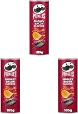 Pringles Smokey Bacon Flavour Crisps 185g (Pack of 3)