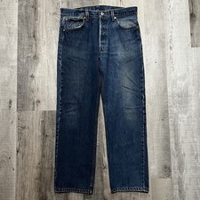 Vintage Levis 501xx Medium Wash Button Fly Y2K Denim Mens Jeans Sz 35x32 2000s